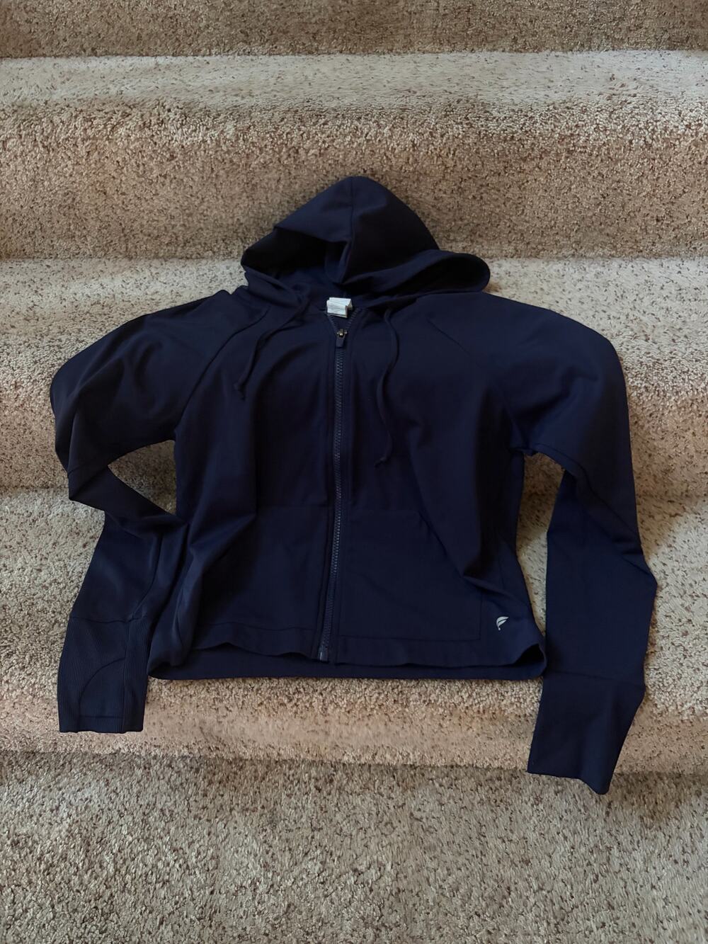 Fabletics womens medium black zip up hoodie